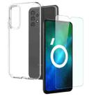 For Samsung Galaxy A13 4G NORTHJO Transparent TPU Phone Case with Tempered Glass Film(Transparent) - 1