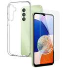 For Samsung Galaxy A14 4G / 5G NORTHJO Transparent TPU Phone Case with Tempered Glass Film(Transparent) - 1