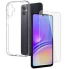 For Samsung Galaxy A05 4G NORTHJO Transparent TPU Phone Case with Tempered Glass Film(Transparent) - 1