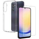 For Samsung Galaxy A25 5G NORTHJO Transparent TPU Phone Case with Tempered Glass Film(Transparent) - 1