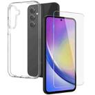 For Samsung Galaxy A35 5G NORTHJO Transparent TPU Phone Case with Tempered Glass Film(Transparent) - 1