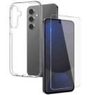 For Samsung Galaxy S24 FE 5G NORTHJO Transparent TPU Phone Case with Tempered Glass Film(Transparent) - 1