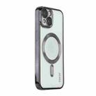 For iPhone 15 ENKAY Hat-Prince Magsafe Electroplated TPU Clear Shockproof Phone Case(Black) - 1