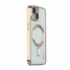 For iPhone 15 ENKAY Hat-Prince Magsafe Electroplated TPU Clear Shockproof Phone Case(Golden) - 1