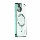 For iPhone 15 ENKAY Hat-Prince Magsafe Electroplated TPU Clear Shockproof Phone Case(Green) - 1