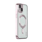 For iPhone 15 Plus ENKAY Hat-Prince Magsafe Electroplated TPU Clear Shockproof Phone Case(Pink) - 1