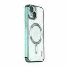 For iPhone 15 Plus ENKAY Hat-Prince Magsafe Electroplated TPU Clear Shockproof Phone Case(Green) - 1