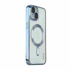 For iPhone 15 Plus ENKAY Hat-Prince Magsafe Electroplated TPU Clear Shockproof Phone Case(Light Blue) - 1