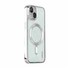 For iPhone 15 Plus ENKAY Hat-Prince Magsafe Electroplated TPU Clear Shockproof Phone Case(Silver) - 1
