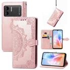 For DOOGEE X98 Pro / X98 Mandala Flower Embossed Leather Phone Case(Rose Gold) - 1