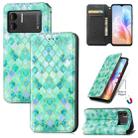 For DOOGEE X98 Pro / X98 CaseNeo Colorful Magnetic Leather Phone Case(Emeralds) - 1