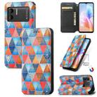 For DOOGEE X98 Pro / X98 CaseNeo Colorful Magnetic Leather Phone Case(Rhombus Mandala) - 1