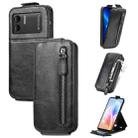 For DOOGEE X98 Pro / X98 Zipper Wallet Vertical Flip Leather Phone Case(Black) - 1