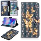 3D Colored Drawing Pattern Horizontal Flip Leather Case for iPhone 7 Plus & 8 Plus, with Holder & Card Slots & Wallet(Black Background Butterfly) - 1