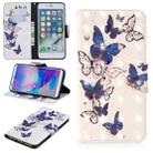 3D Colored Drawing Pattern Horizontal Flip Leather Case for iPhone 7 Plus & 8 Plus, with Holder & Card Slots & Wallet(Butterflies) - 1