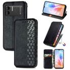 For DOOGEE X98 Pro / X98 Cubic Grid Pressed Magnetic Leather Phone Case(Black) - 1