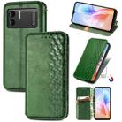 For DOOGEE X98 Pro / X98 Cubic Grid Pressed Magnetic Leather Phone Case(Green) - 1
