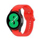 For Samsung Galaxy Watch6 / 6 Classic JUNSUNMAY Solid Color Silicone Adjustable Watch Band(Red) - 1