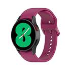 For Samsung Galaxy Watch6 / 6 Classic JUNSUNMAY Solid Color Silicone Adjustable Watch Band(Wine Red) - 1