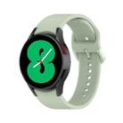 For Samsung Galaxy Watch6 / 6 Classic JUNSUNMAY Solid Color Silicone Adjustable Watch Band(Light Green) - 1