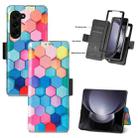 For Samsung Galaxy Z Fold5 5G CaseNeo Colorful Magnetic Leather Phone Case(Colorful Cube) - 1