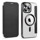 For iPhone 15 Pro MagSafe Magnetic RFID Anti-theft Leather Phone Case(Black) - 1