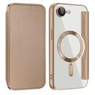 For iPhone 16e Shield MagSafe RFID Anti-theft Leather Phone Case(Desert Gold) - 1