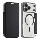 For iPhone 17 Pro Max Shield MagSafe RFID Anti-theft Leather Phone Case(Black) - 1