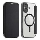 For iPhone 17 Shield MagSafe RFID Anti-theft Leather Phone Case(Black) - 1
