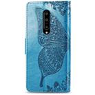 Butterfly Love Flowers Embossing Horizontal Flip Leather Case for OnePlus 7 Pro, with Holder & Card Slots & Wallet & Lanyard(Blue) - 8