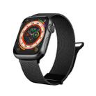 For Apple Watch Ultra 49mm Milan Double Magnetic Steel Mesh Watch Band(Black) - 1