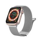 For Apple Watch SE 2022 40mm Milan Double Magnetic Steel Mesh Watch Band(Silver) - 1