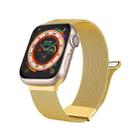 For Apple Watch SE 2022 40mm Milan Double Magnetic Steel Mesh Watch Band(Gold) - 1