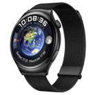 For Huawei Watch 4 / 4 Pro Milan Double Magnetic Steel Mesh Watch Band(Black) - 1