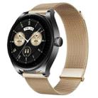 For Huawei Watch Buds Milan Double Magnetic Steel Mesh Watch Band(Rose Gold) - 1