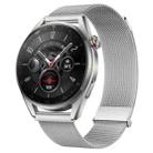 For Huawei Watch3 Pro New Milan Double Magnetic Steel Mesh Watch Band(Silver) - 1