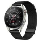 For Huawei Watch3 Pro New Milan Double Magnetic Steel Mesh Watch Band(Black) - 1