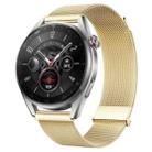 For Huawei Watch3 Pro New Milan Double Magnetic Steel Mesh Watch Band(Gold) - 1
