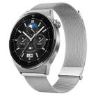 For Huawei Watch GT3 Pro 46mm Milan Double Magnetic Steel Mesh Watch Band(Silver) - 1