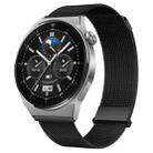 For Huawei Watch GT3 Pro 46mm Milan Double Magnetic Steel Mesh Watch Band(Black) - 1