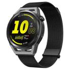 For Huawei Watch GT Runner Milan Double Magnetic Steel Mesh Watch Band(Black) - 1