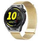 For Huawei Watch GT Runner Milan Double Magnetic Steel Mesh Watch Band(Gold) - 1