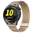 For Huawei Watch GT Runner Milan Double Magnetic Steel Mesh Watch Band(Rose Gold) - 1