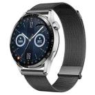 For Huawei Watch GT3 46mm Milan Double Magnetic Steel Mesh Watch Band(Gray) - 1
