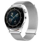 For Huawei Watch3 / Watch3 Pro Milan Double Magnetic Steel Mesh Watch Band(Silver) - 1