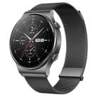 For Huawei Watch GT2 Pro / GT2 46mm Milan Double Magnetic Steel Mesh Watch Band(Gray) - 1