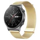 For Huawei Watch GT2 Pro / GT2 46mm Milan Double Magnetic Steel Mesh Watch Band(Gold) - 1