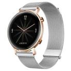 For Huawei Watch GT 2e / GT 42mm/46mm Milan Double Magnetic Steel Mesh Watch Band(Silver) - 1