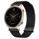 For Huawei Watch GT 2e / GT 42mm/46mm Milan Double Magnetic Steel Mesh Watch Band(Black) - 1