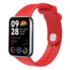 For Xiaomi Mi Band 8 Pro Solid Color Reverse Buckle Silicone Watch Band(Red) - 1